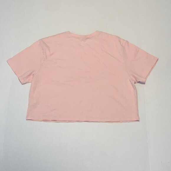 OPEN Edit 100% organic Boxy Crop cotton T-shirt In Pink Lotus XSmall - Picture 4 of 11